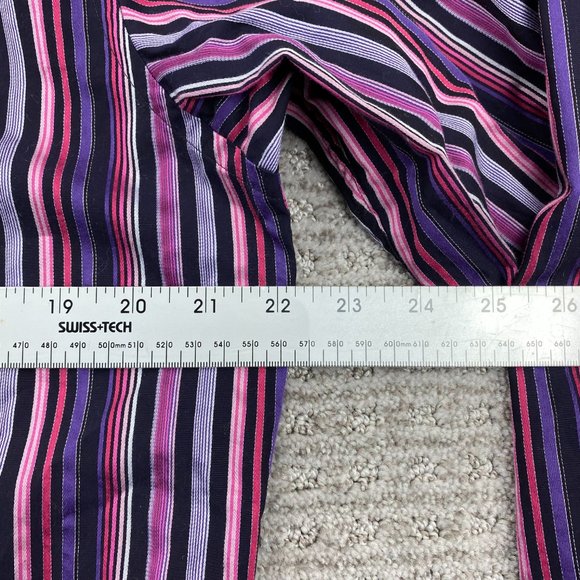 BUGATCHI UOMO Shirt Men Small S Purple Pink Striped Colorful Button Up Formal - Picture 10 of 11